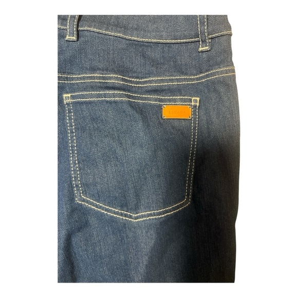 + Escada White Stitching Flare Medium Wash Jeans Size 32 (EU 42) KD1 - Picture 4 of 7